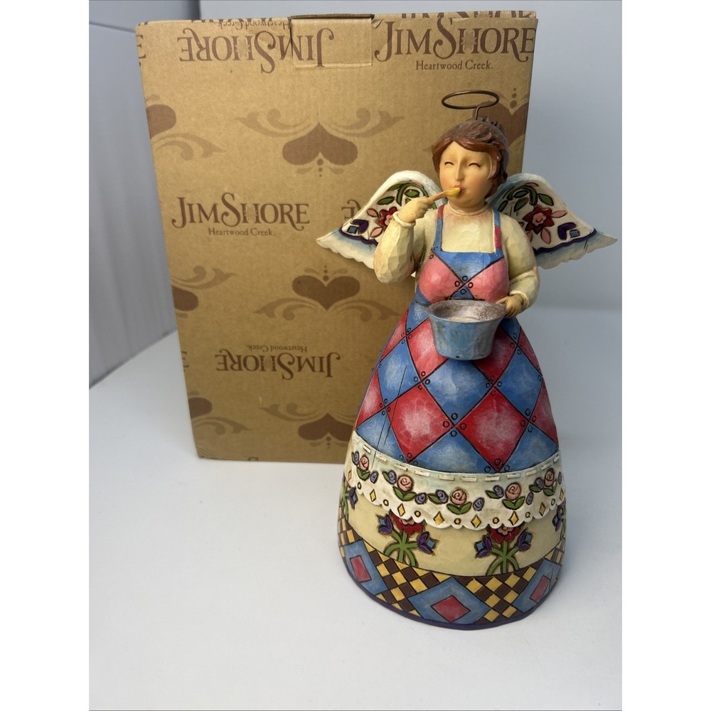 Vintage 2006 Jim Shore Heartwood Creek Bless This Kitchen Angel Figurine In Box